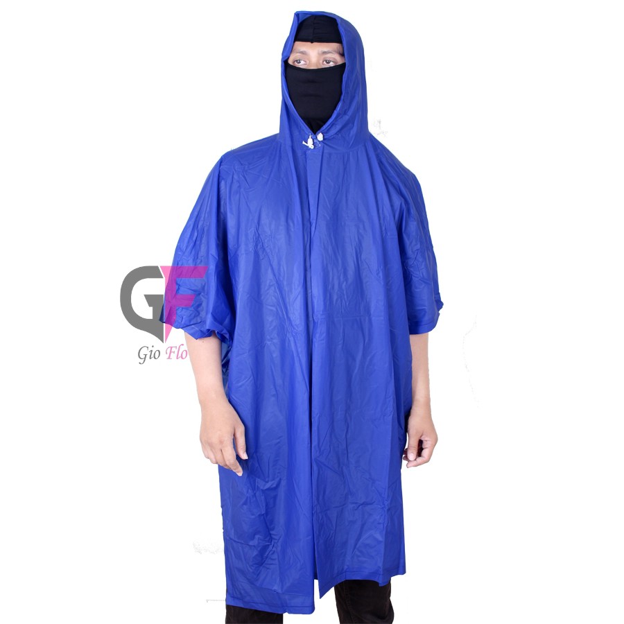 GIOFLO Jas Hujan Ponco Terbaru Anti Air Blue / MTR 303