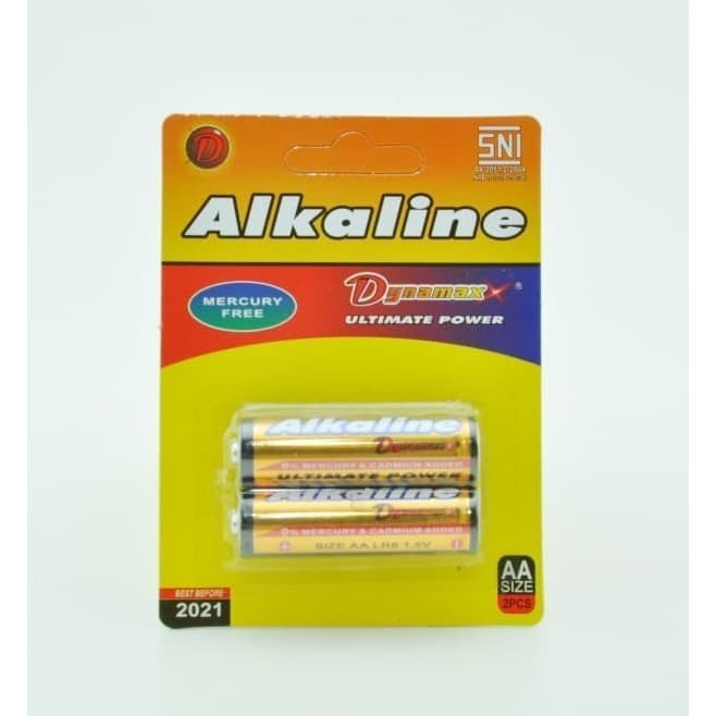 Baterai Alkaline Dynamax AA Kualitas SNI 1.5v Battery Alkaline AA - Batre Alkaline AA