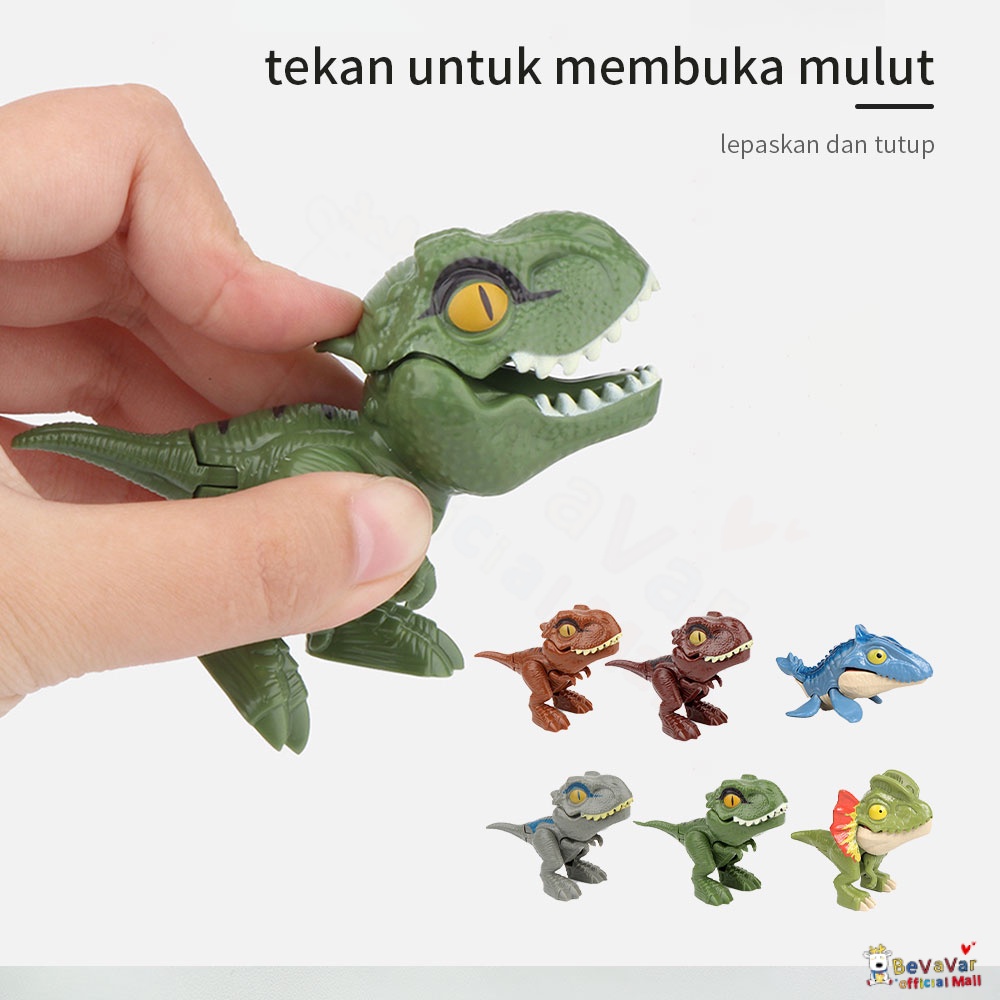 BEVAVAR Mainan Figure Dinosaurus Anak Mainan Dino Gigit Jari