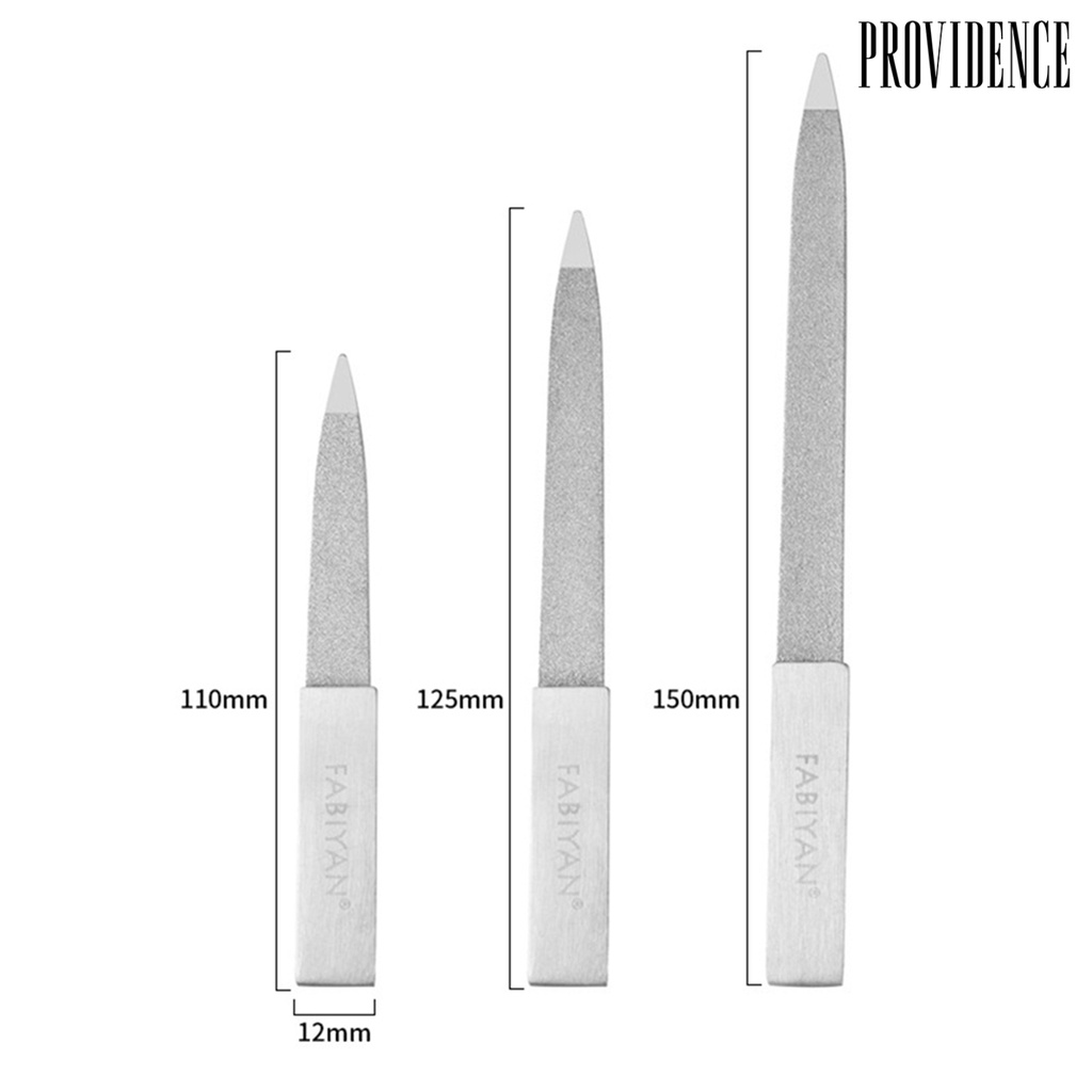 Providence Stainless Steel Nail Art File Cuticle Pusher Remover Double Sides Scrub Buffer