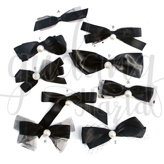 Jepit Rambut Black Ribon Classic Hairclip PIta Full Hitam Simple Classic Elegan GH 200215