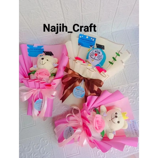 BUKET BONEKA WISUDA/BUKET PERNIKAHAN/BUKET BONEKA BERUANG/BUKET DORAEMON/BUKET