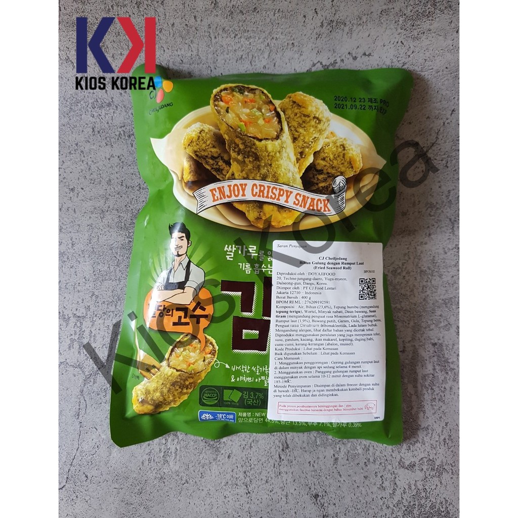 

CJ Fried Seaweed Noodle Roll 400gr / Gimmari / Bihun Gulung Rumput Laut Korea