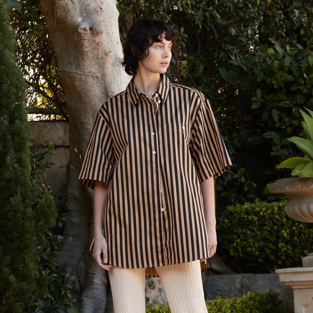 Baju Atasan Wanita Blouse Import Bangkok Premium Model Korea Kekinian Short Sleeve Shirt Style Kemej