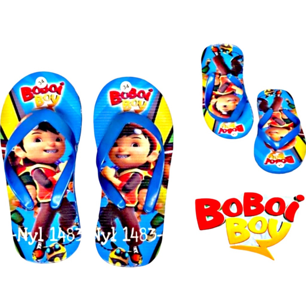 Termurah/Sandal Anak Laki laki motif boboiboy/Sandal Spon Anak cowo ase