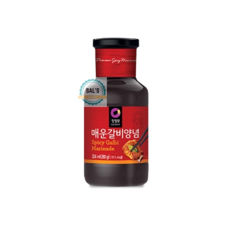 

Daesang spicy galbi marinade sauce 280 gr - chung jung one saus rendam iga pedas