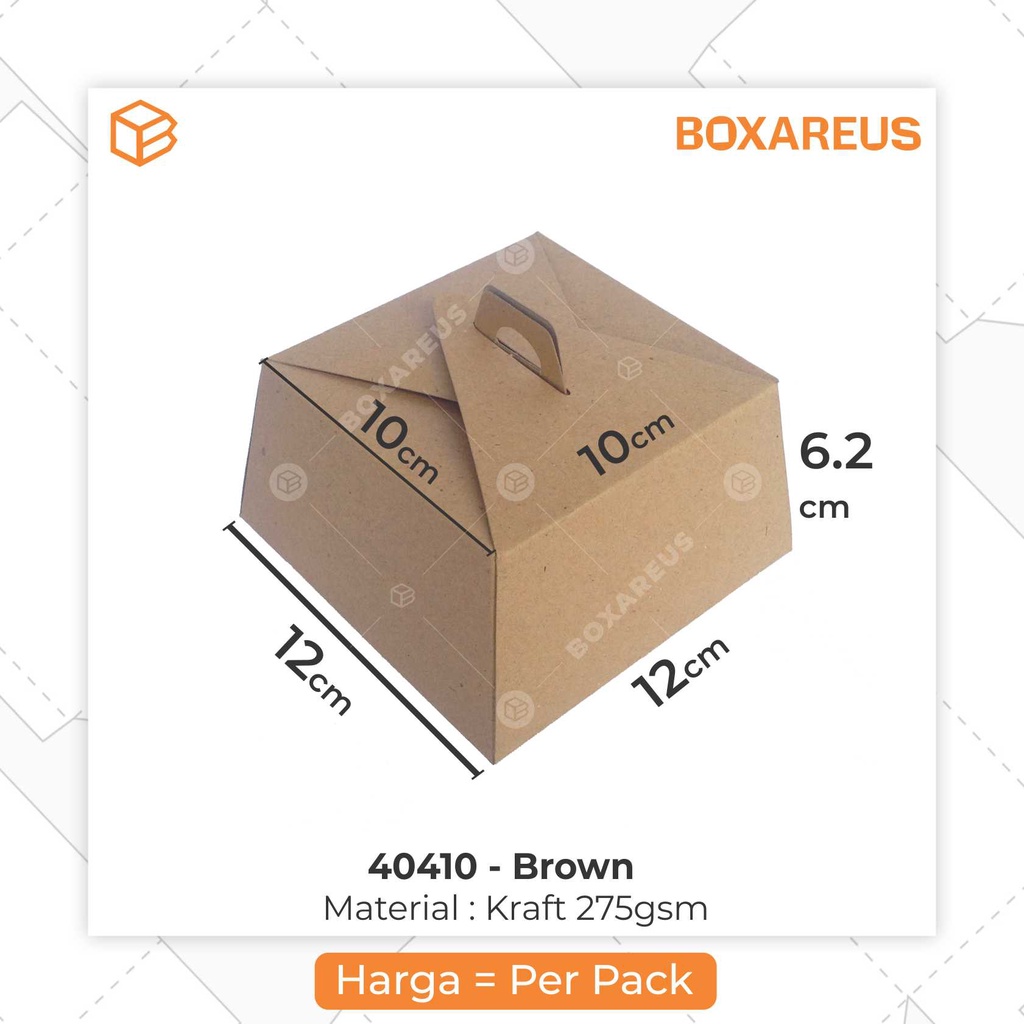 Kotak Kue, Cake Box, Mini Cake, Multipurpose Box, Kotak Kemasan Packaging  | 40410 (50pc)