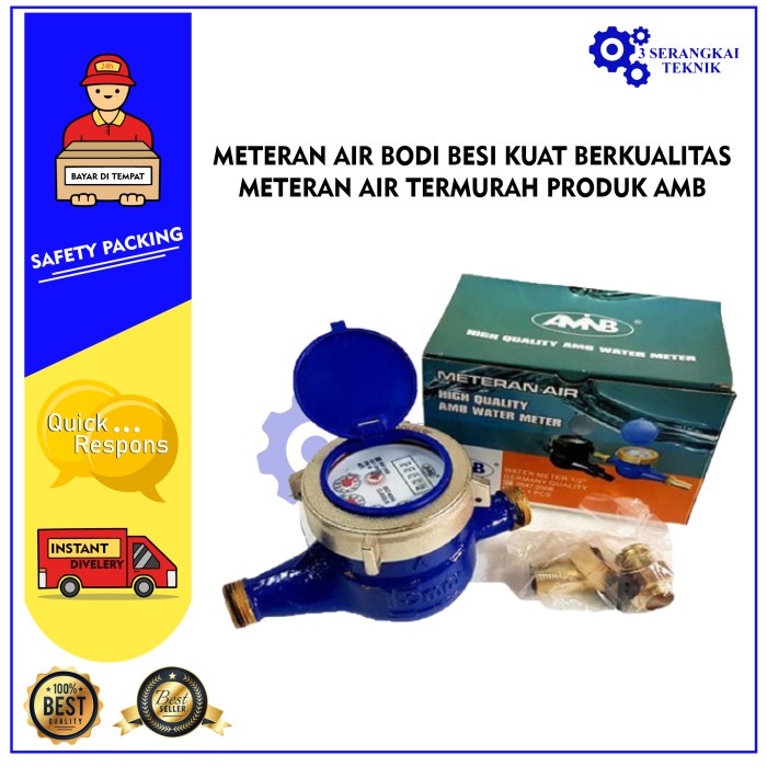 METERAN AIR BODI BESI KUAT BERKUALITAS METERAN AIR TERMURAH PRODUK AMB