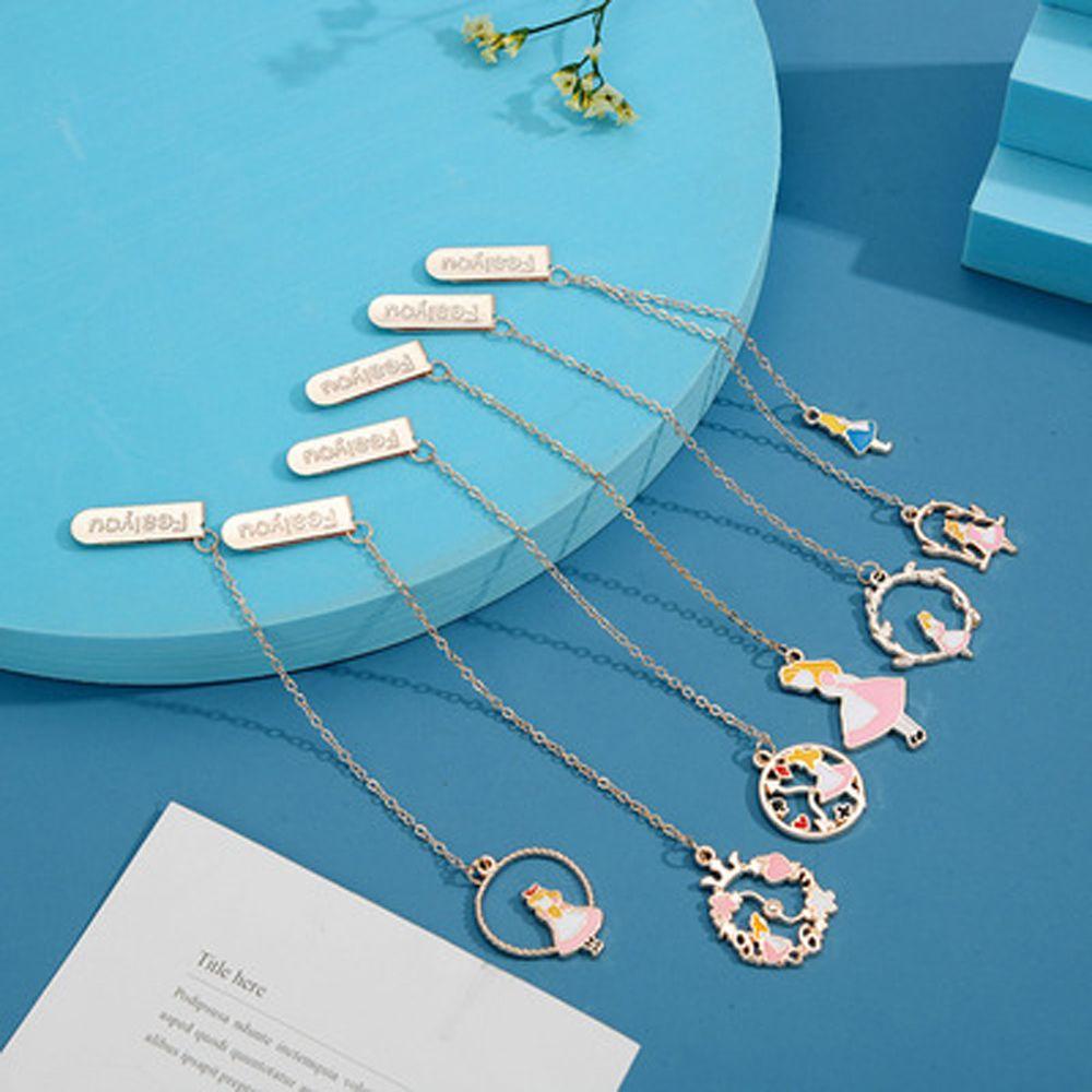 Agustina Pendant Bookmark School Supply 1PC Paduan Rantai Penanda Bacaan Halaman Bookmark Book Tag Tanda Pagination