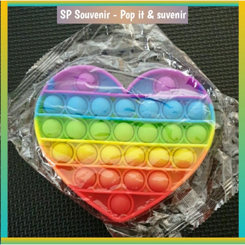 Pop It Love Hati, Apple Apel Rainbow, Popit Buah | POP IT Mainan Anak Edukasi-2
