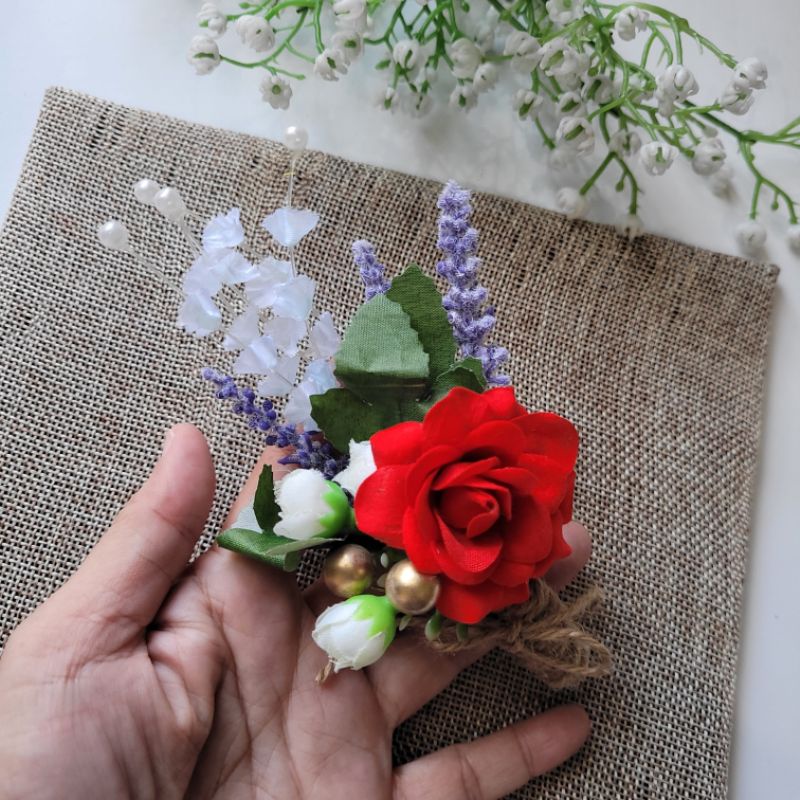 BUTTONIERE BROS JAS PENGANTIN LAKI LAKI BROS BUNGA WEDDING ACCESORIES PIN PENGANTIN