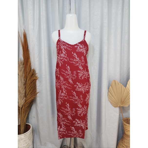 DASTER NARINI TANGGUNG TALI SATU ANEKA MOTIF-Padi Maroon