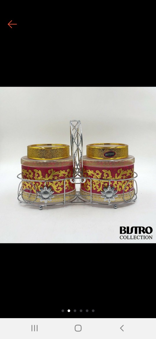 Toples Motif Set Isi 2 + Rak Stainless Bo-132