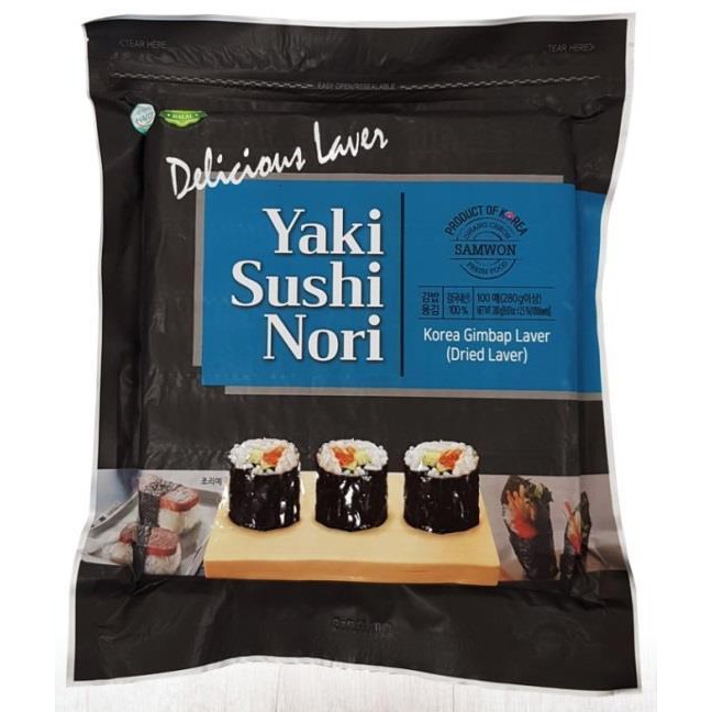 

Samwon Yaki sushi nori Seaweed korea Gimbap laver 280g