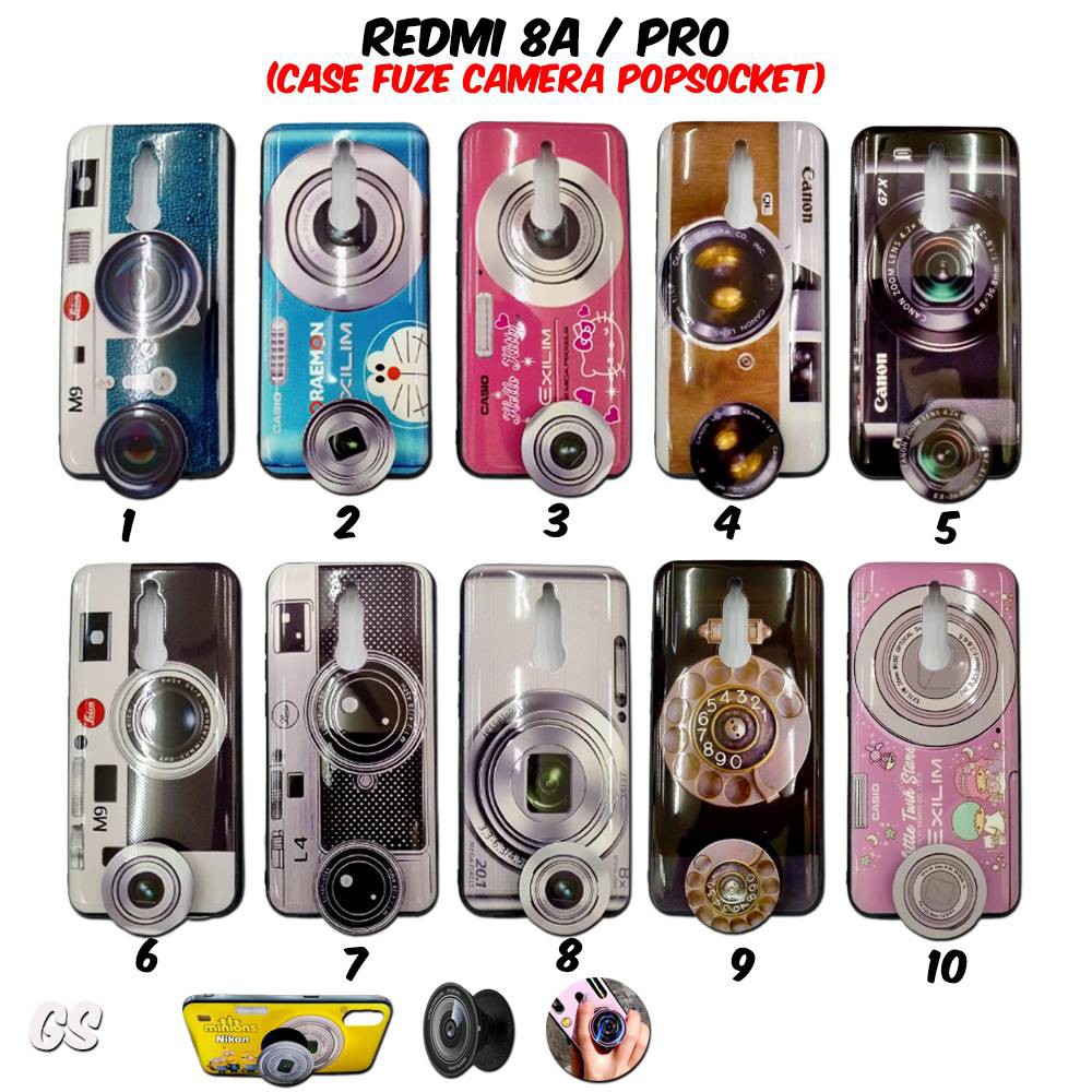 Casing REDMI 8 / 8A Case Fuze Casing Camera GRATIS Popsocket Karakter Lucu