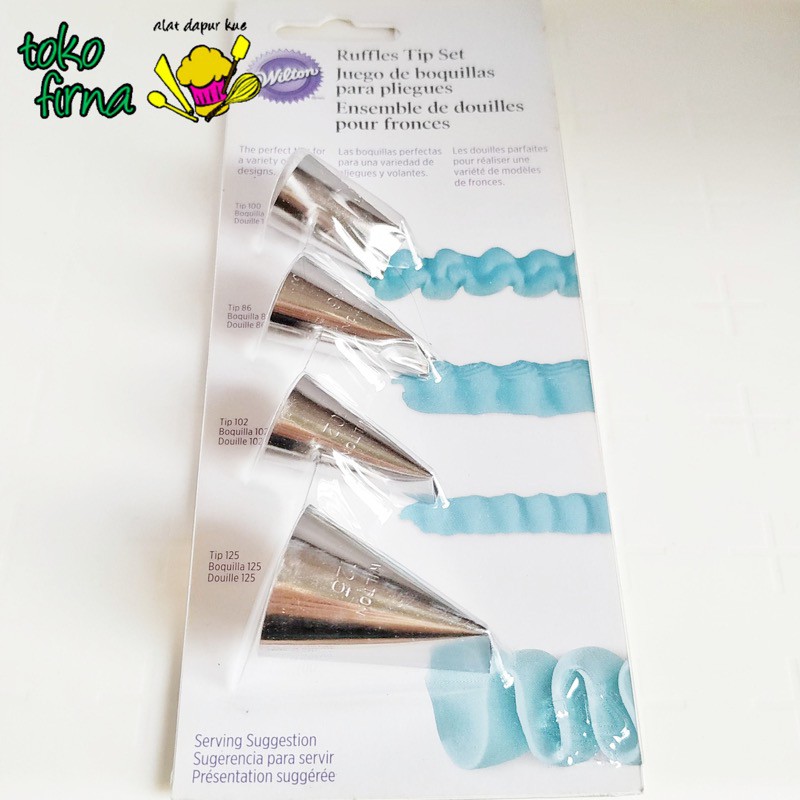 Spuit Wilton Set Ruffles 4 pcs Spluit Kue Wilton