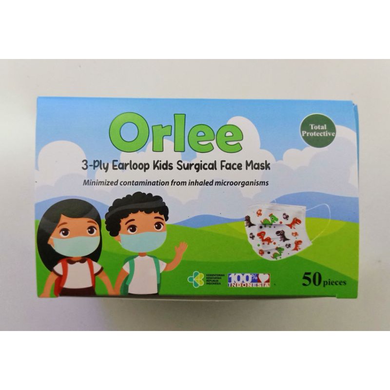 Masker Orlee kids surgical isi 50