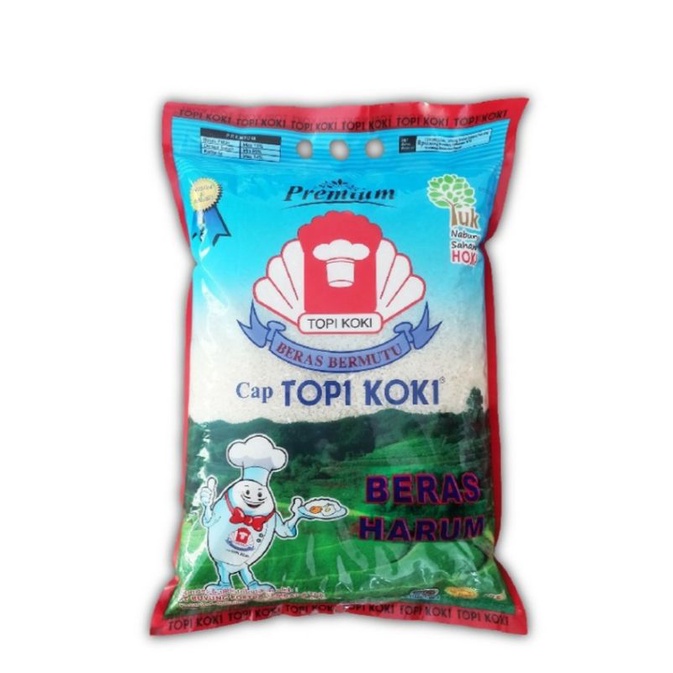 

Beras topi koki beras harum dulunya beras topi koki pandan wangi 5kg