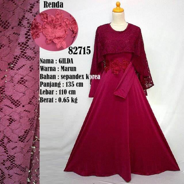 GILDA GAMIS PARTY LD.110 P.135 LB.300 Fit XXL OSCAR OLIVIA KALISTA IRA YASMA YASMIN SABRINA