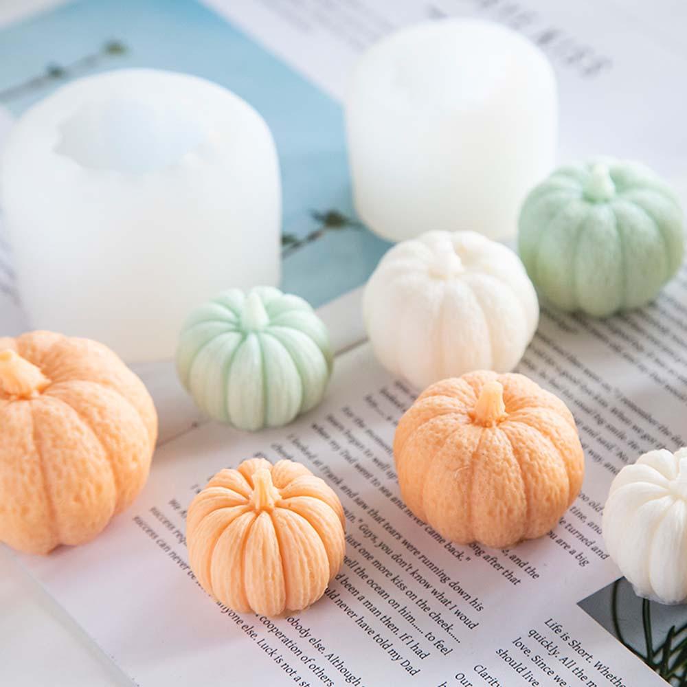 [Elegan] Cetakan Labu 3ukuran Fondant Pumpkin Silikon Alat Baking Coklat