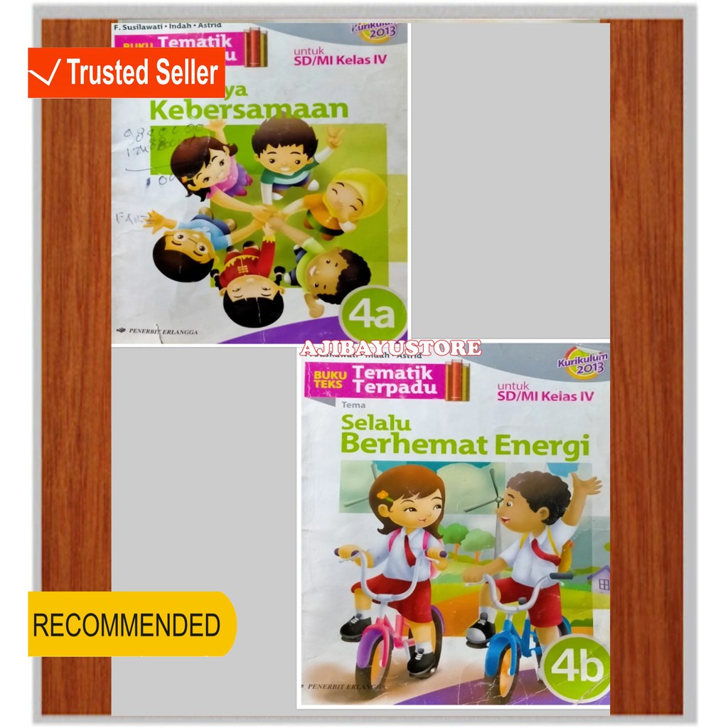 BUKU TEMATIK TERPADU TEMATIK SD KELAS 4 IV 4A 4B KURIKULUM 2013 F SUSILAWATI ERLANGGA
