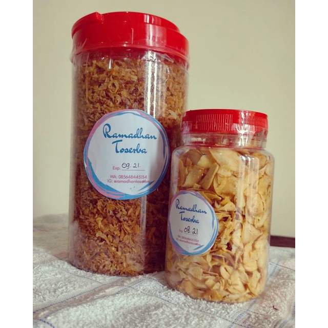 

Paket Bagor Kriuk Renyah Siap Makan (Bawang Merah Goreng 300gr & Bawang Putih Goreng 90gr)