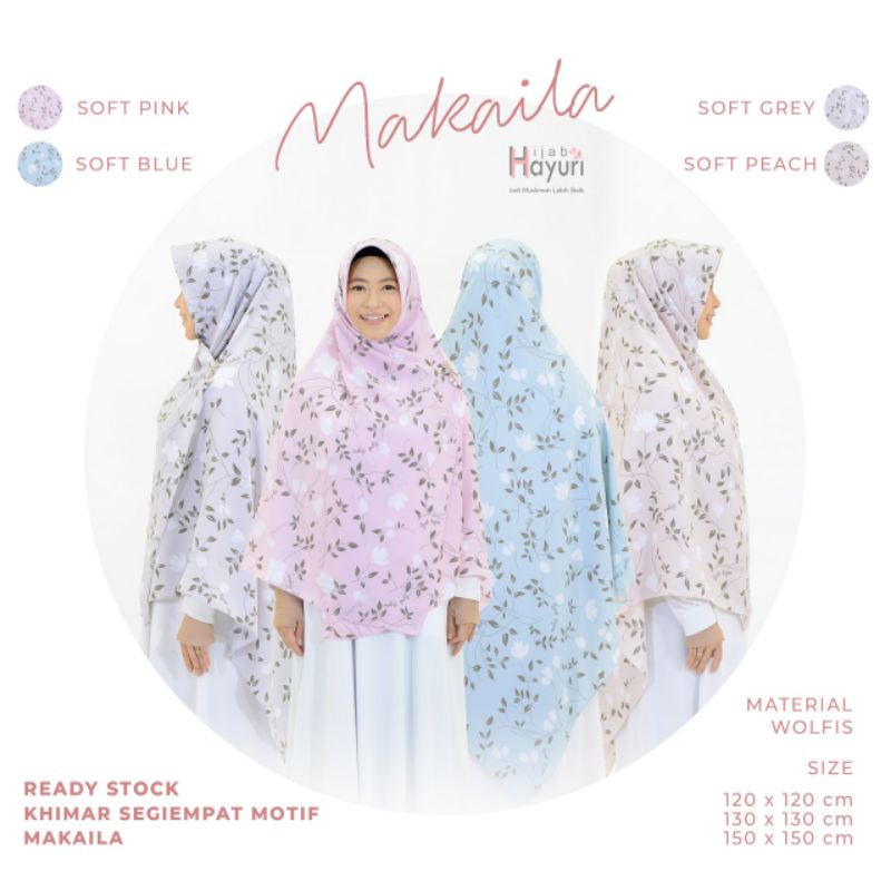 New Khimar Segiempat Motif Makaila Hijab Hayuri | HayQueen Fashion