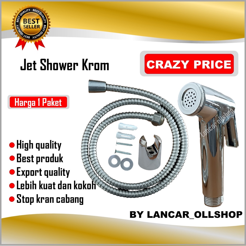 Jet Shower Chrome / Jet Shower Kloset Toilet / Closet Washer / Semprotan WC Duduk Kamar Mandi