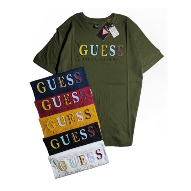KAOS TSHIRT PRIA GUESS TIMBUL/EMBOS WARNA BAJU KAOS GUESS COTTON PREMIUM