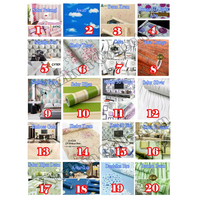 Wallpaper Dinding 45cm x 10m