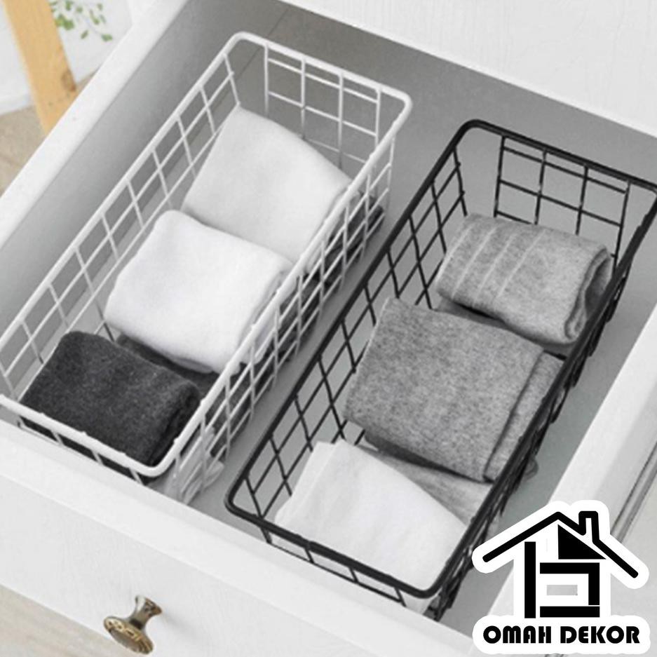 Terbaik.. [ORIGINAL] Keranjang Besi hitam + BUBBLE Wrap wall grid mesh tanaman hias rak dapur HIJANG