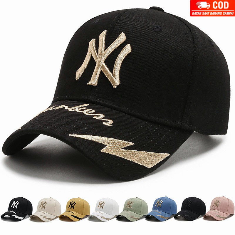 NEXTSTOP-056 New Petir Bordir NY Topi Baseball Cap Korean Version