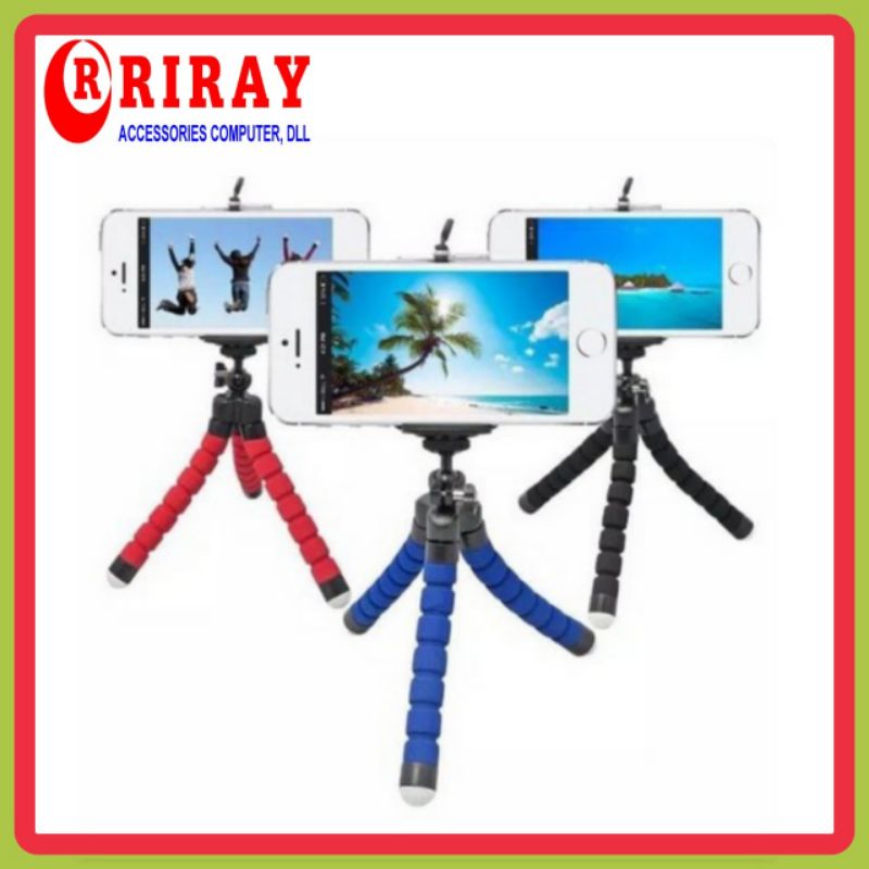 Mini Tripod Spider Flexibel With Free Holder U for Mobile Phone Tripot gurita