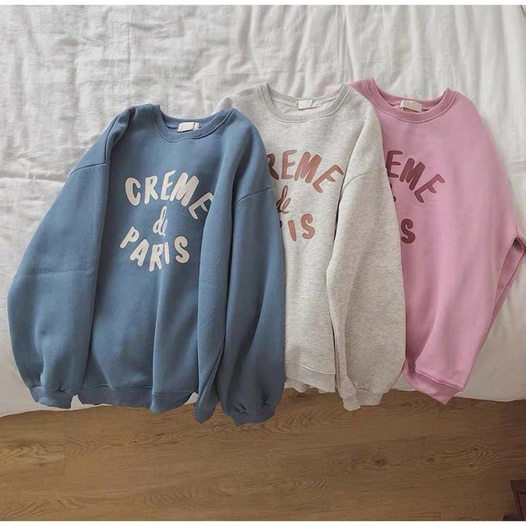 DE PARIS SWEATER WANITA - SWEATER TEBAL HALUS PREMIUM