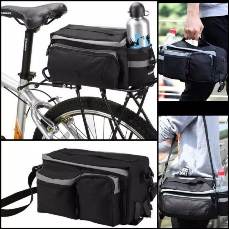 Tas Pannier Sepeda Lipat / Tas Jok Belakang Sepeda Shimano Free Rain Cover