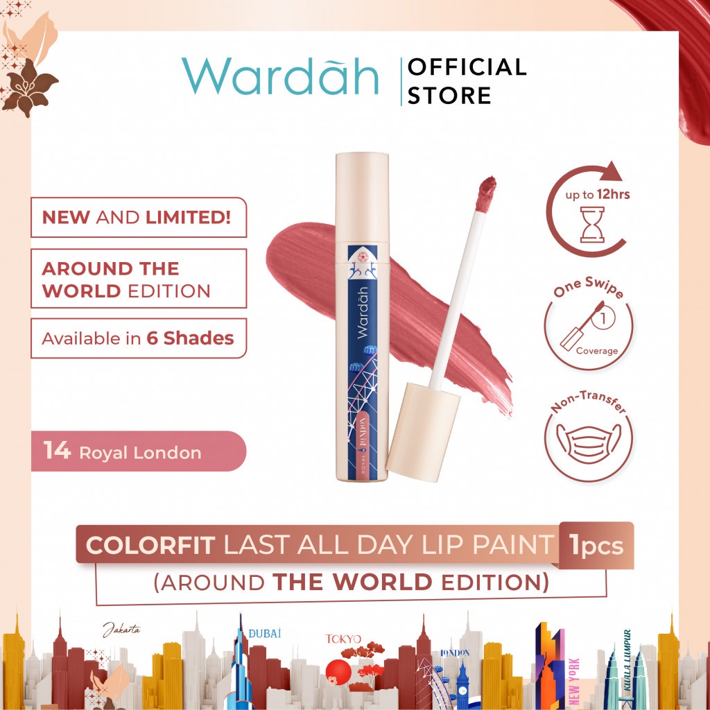 Wardah Colorfit Last All Day Lip Paint Around the World Lip Cream