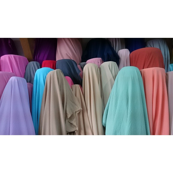 Bahan Kain Bubble Creap Shifon Buble