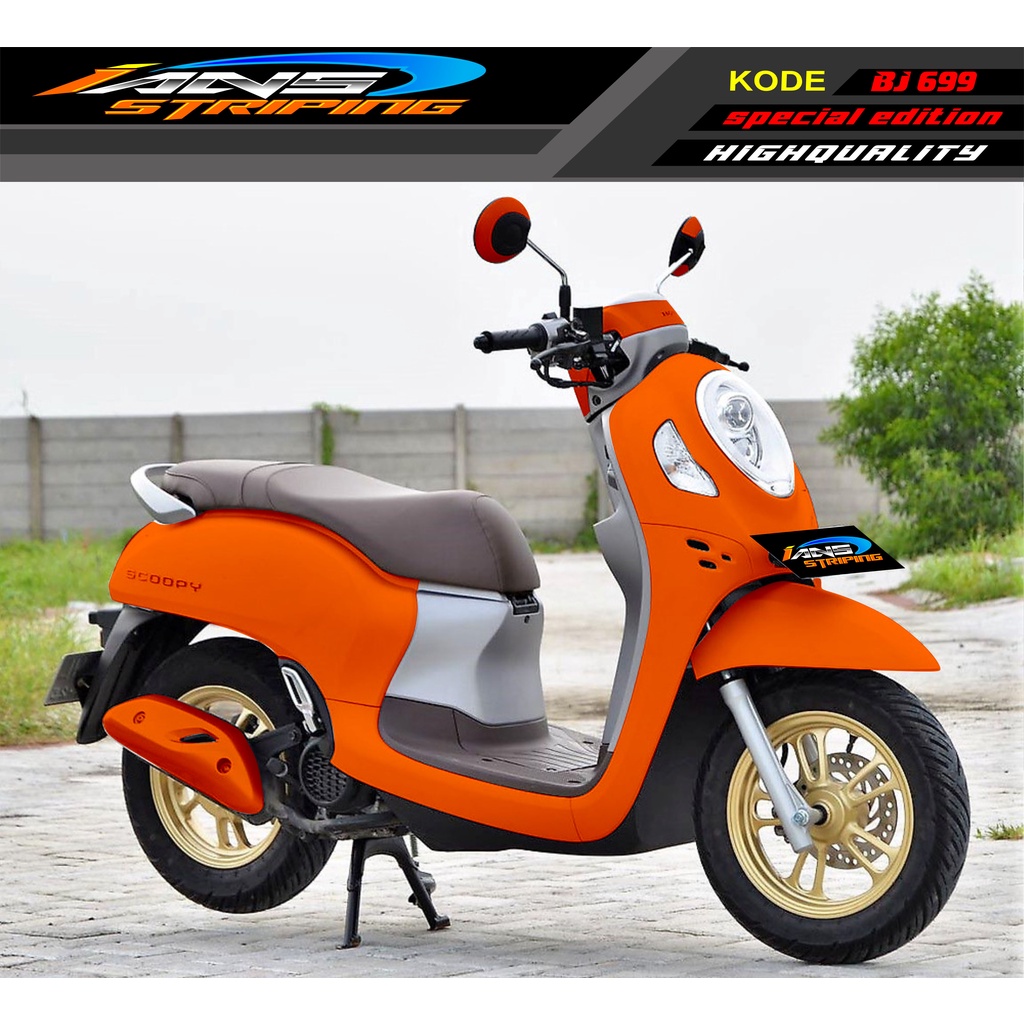 DECAL STIKER HONDA SCOOPY FULL BODY TERBARU / STICKER VARIASI SCOOPY FULL WARNA UNGU / STICKER TERMURAH