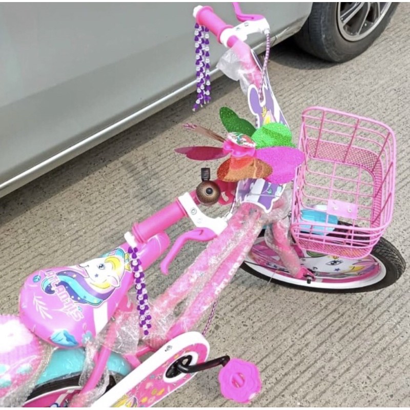Sepeda Mini Anak Cewek Atlantis Unicorn 12 16 18 innch perempuan usia 3  8 thn BMX wanita COD kredit-2