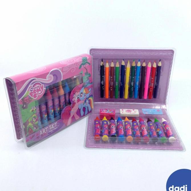 

Little Pony Art Set - Dadi / Pencil Warna + Crayon Alat Mewarnai