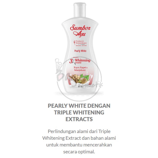 Sumber Ayu Pearly White Triple Whitening Extracts Sabun Pembersih Kewanitaan 90 ml | 60 ml