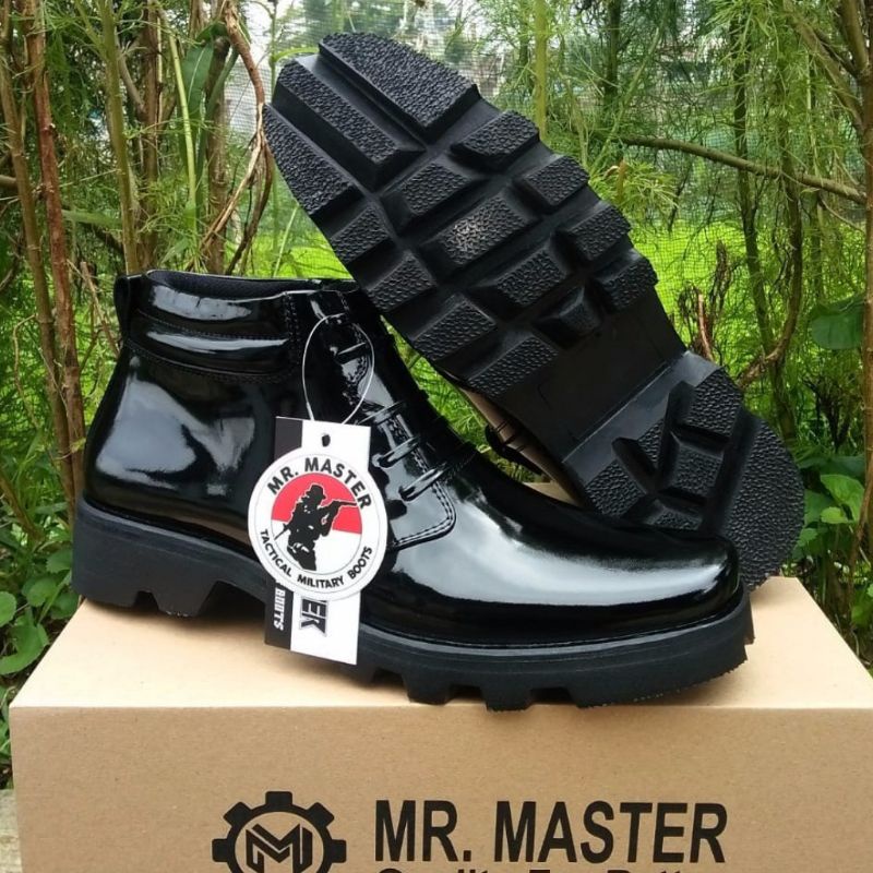 Sepatu Pdh Radial Kilap Glossy Dan Dop Kulit Sapi Asli Berkualitas Merk MR MASTER Sepatu Pdh TNI POLRI SECURITY SATPAM