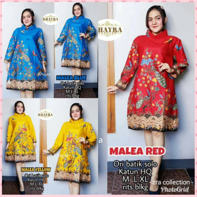 Tunik malea cibulan merak.allsize LD 105.katun primissima unggul jaya.batik Pekalongan