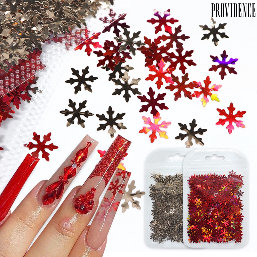 1 Kantong Payet Kepingan Salju Natal Untuk Dekorasi Nail Art