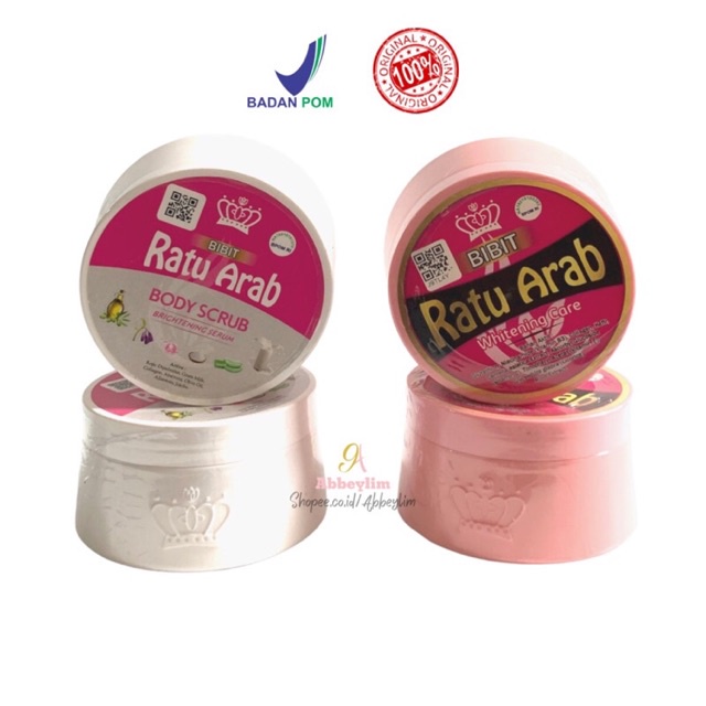 Bibit Ratu Arab Lotion kemasan baru | Lulur Body Scrub Ratu Arab Original BPOM