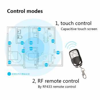 Murah Saklar Lampu Luxury Touch LED with Remote Switch - XJG-DH001