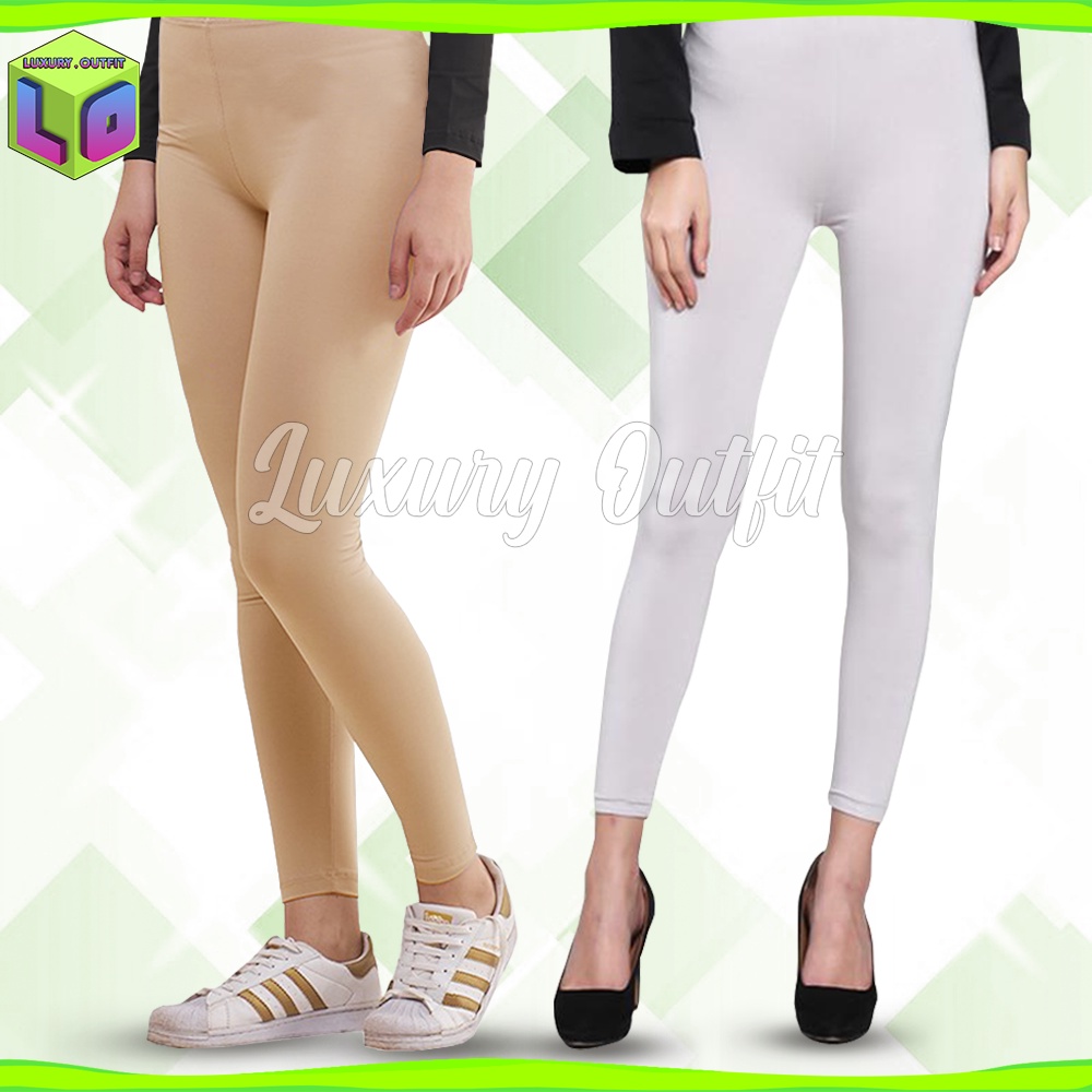 Legging Jersy Celana Dalam Ketat Celamis Wanita Panjang Polos Lejing Stretch Perempuan Olahraga Sena