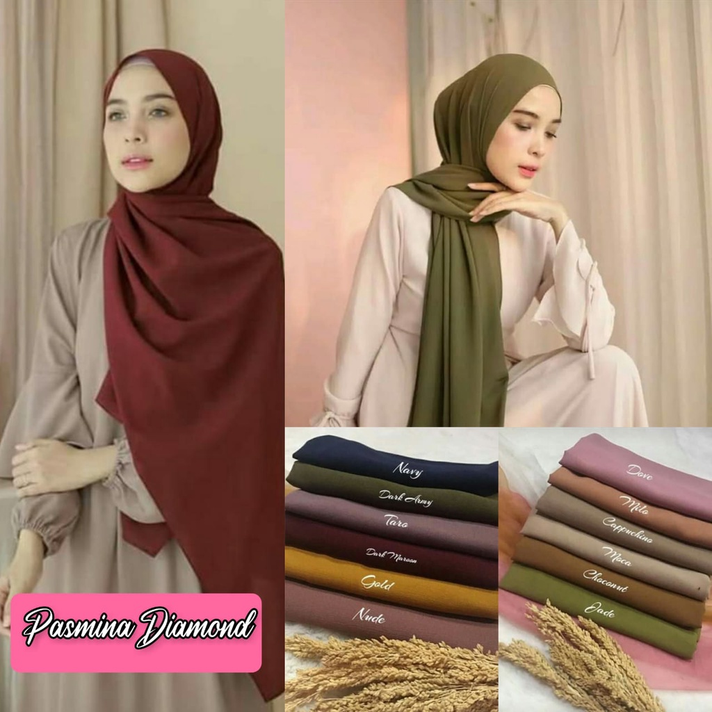 AL-zidan // PASMINA POLOS BAHAN DIAMOND ( ORIGINAL ) // PASMINA POLOS// PASMINA ORIGINAL// PASMINA D