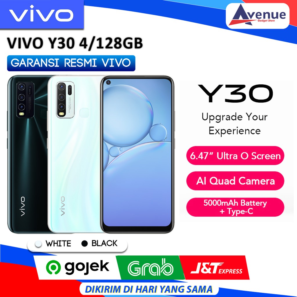 Jual HP VIVO Y30 4/128GB GARANSI RESMI PROMO MURAH | Shopee Indonesia