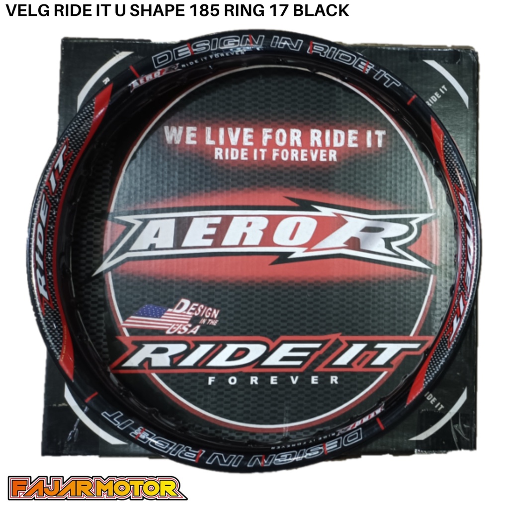 OBRAL VELG RIDE IT U SHAPE 185 RING 17 BLACK